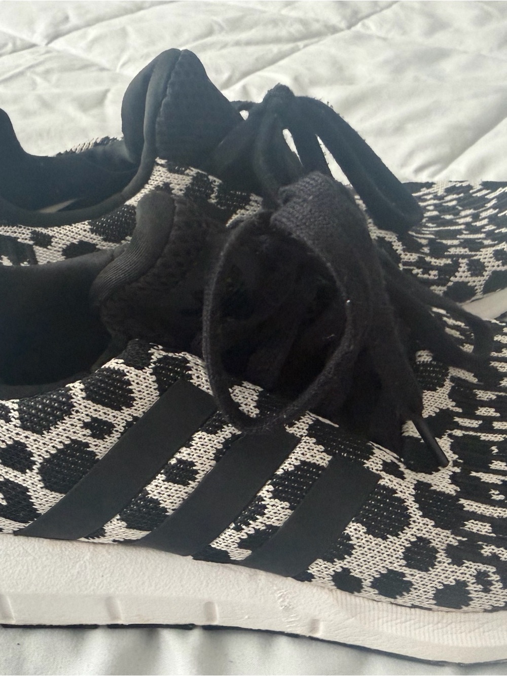 adidas Black and White Athletic Shoes